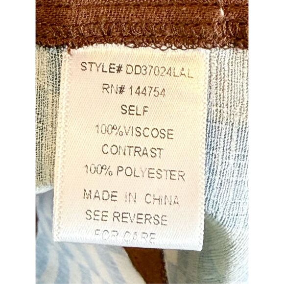 Dressed in LALA California Cool Oversized Brown & Black Checkered Maxi Dress XS - Picture 7 of 11